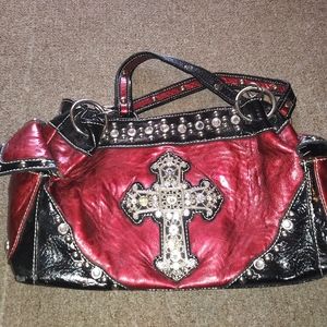 Red and black Cross Bag